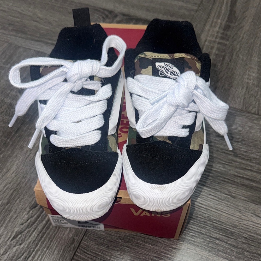 Vans Kids Black and Camouflage Sneakers